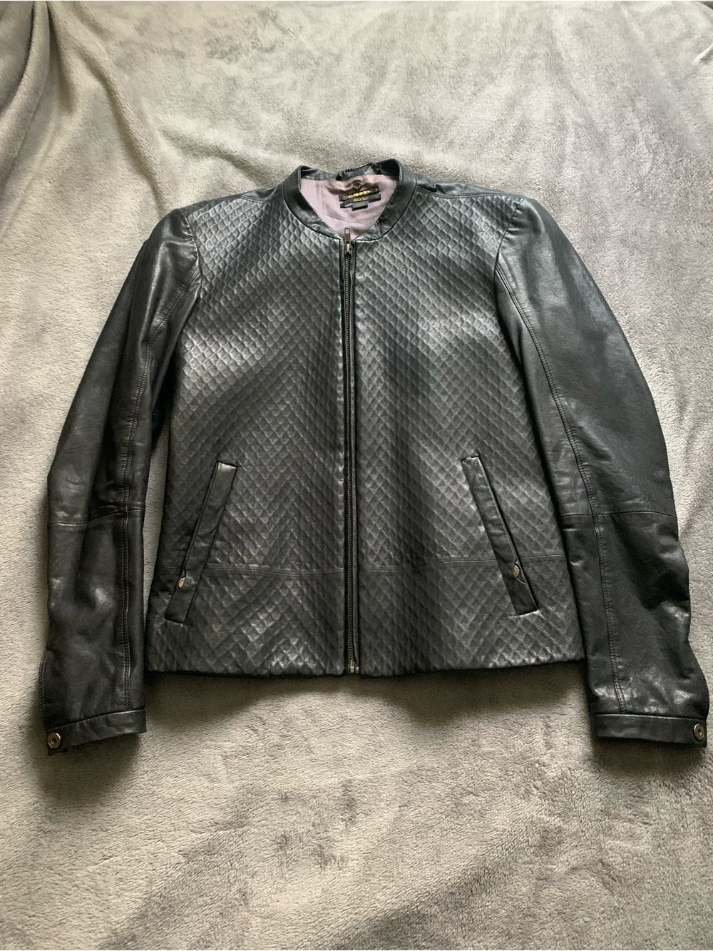 DIESEL black leather jacket